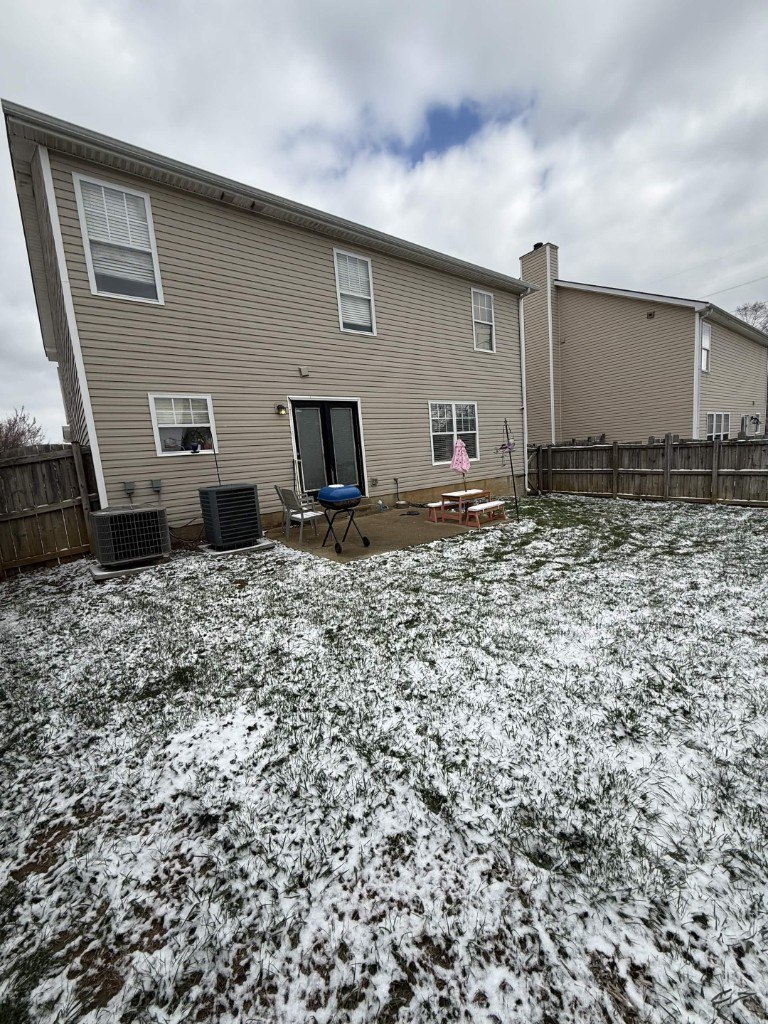Before photo: backyard prior to custom deck and pergola installation in Lexington KY